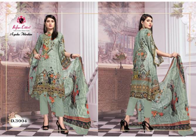 Nafisa Ayesha Ibhrahim 3 Casual Wear Karachi Cotton Printed Dress Material Collection